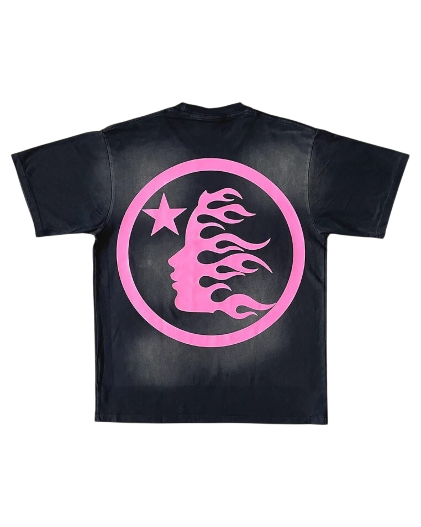 HELLSTAR T-SHIRT RHINESTONE PINK LOGO
