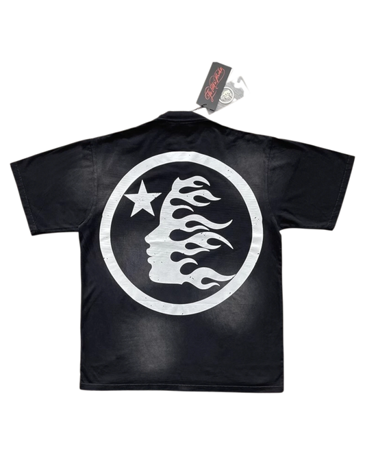 PLAYERA HELLSTAR CRISTALES WHITE LOGO