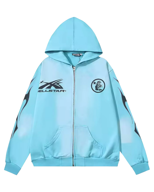 HOODIE HELLSTAR SKY BLUE